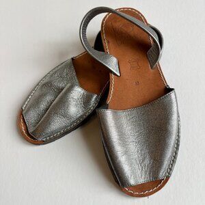 Zero + Maria Cornejo Metallic Slingback Sandals